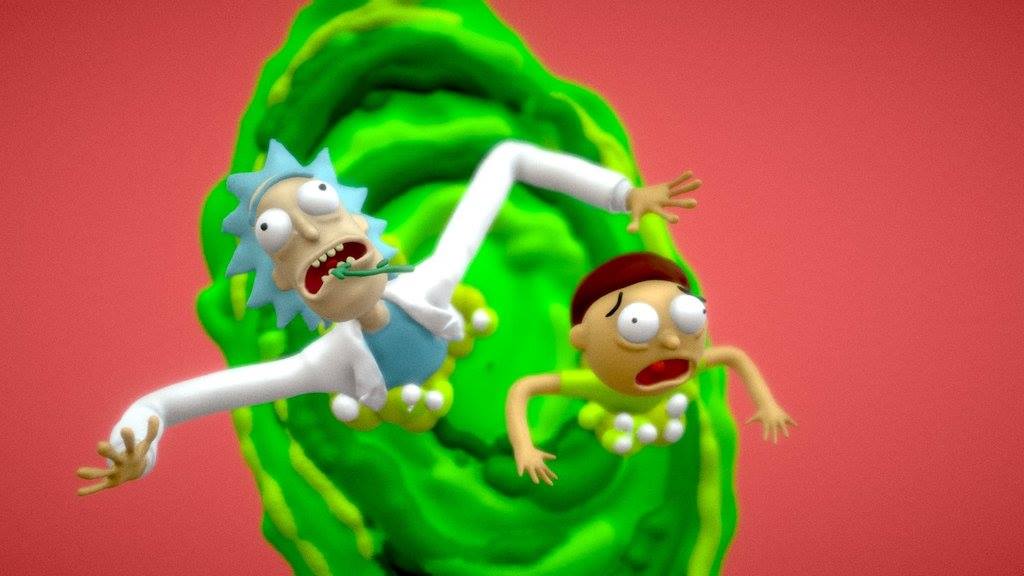 Rick e Morty, scultura del portale
